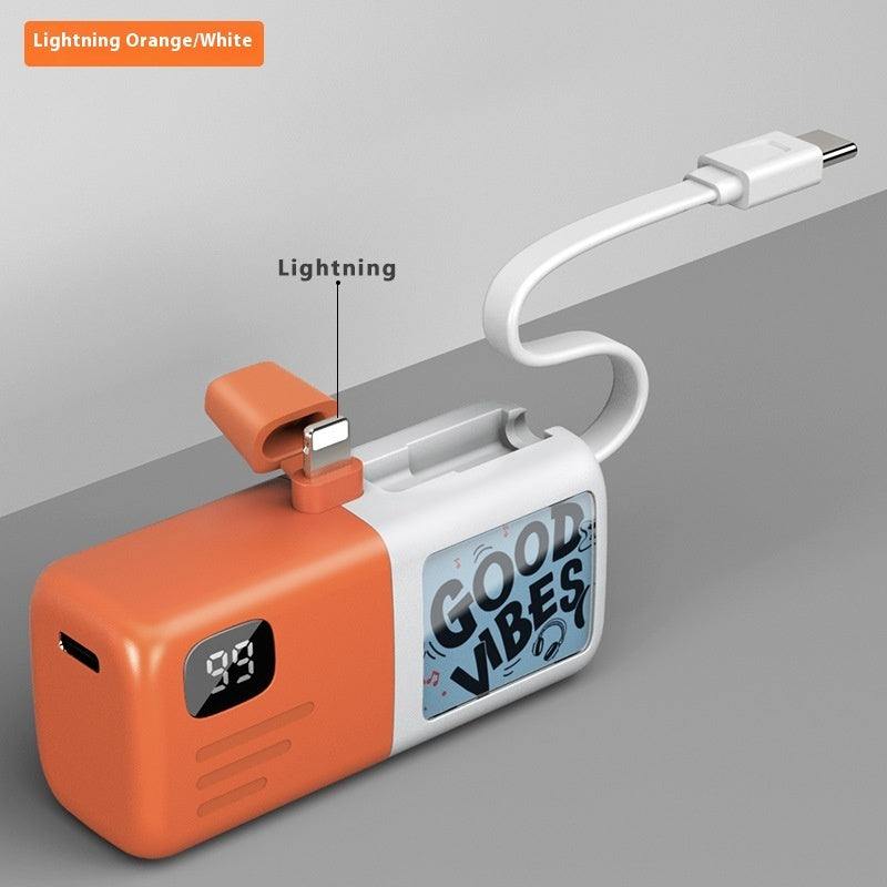 Mini Capsule Power Bank Two-way Fast Charging With Digital Display Pocket Small Mobile Power Supply