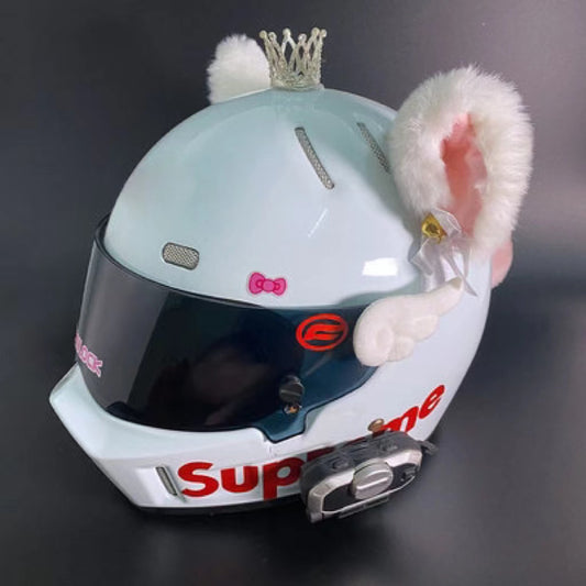 Scooter With Lights Motorcycle Shiny Veil Helmet Accessories Motorcycle Wedding Headdress