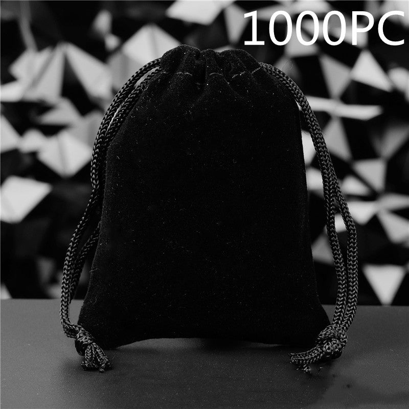 Flannel Drawstring Jewelry Solid Drawstring Pocket