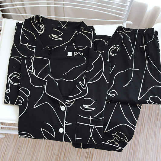 Thin Cardigan Plus Size Cotton Lapel Home Service