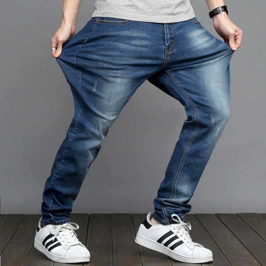 Men's Plus Size Stretch Jeans With Small Feet