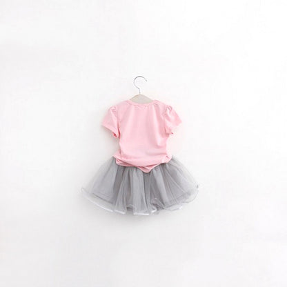 Fashion Girl Cartoon Cute Short Skirt Two-piece Suit