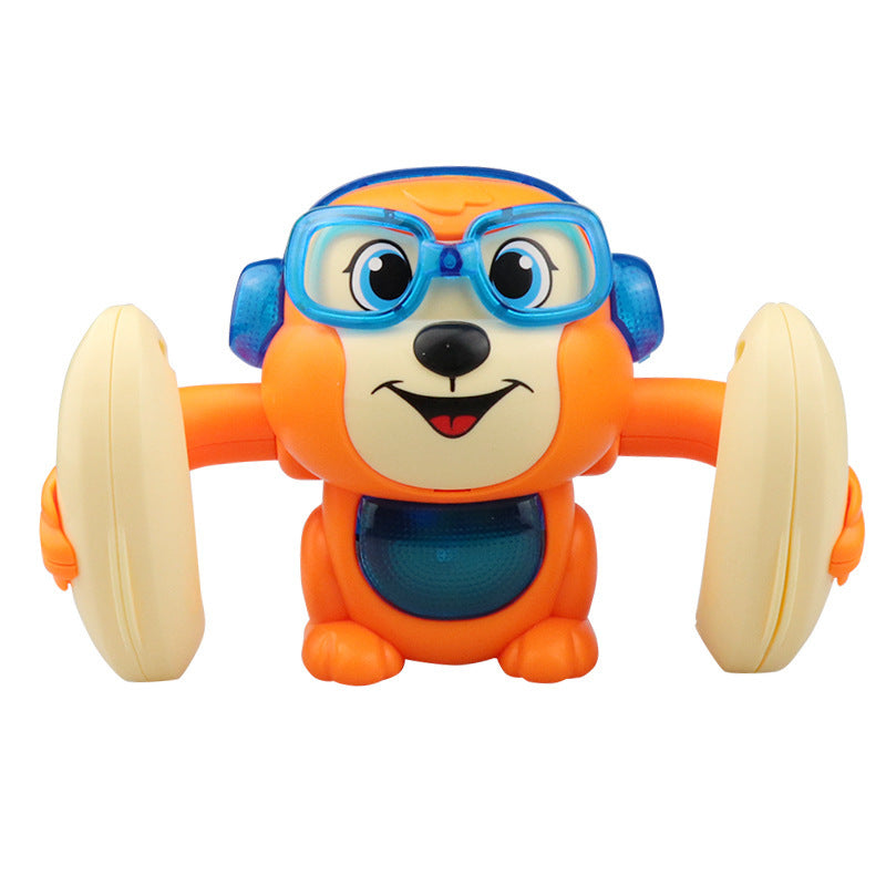 Children's Electric Tumbling Monkey Modeling Toys Voice-activated Induction Lighting Music