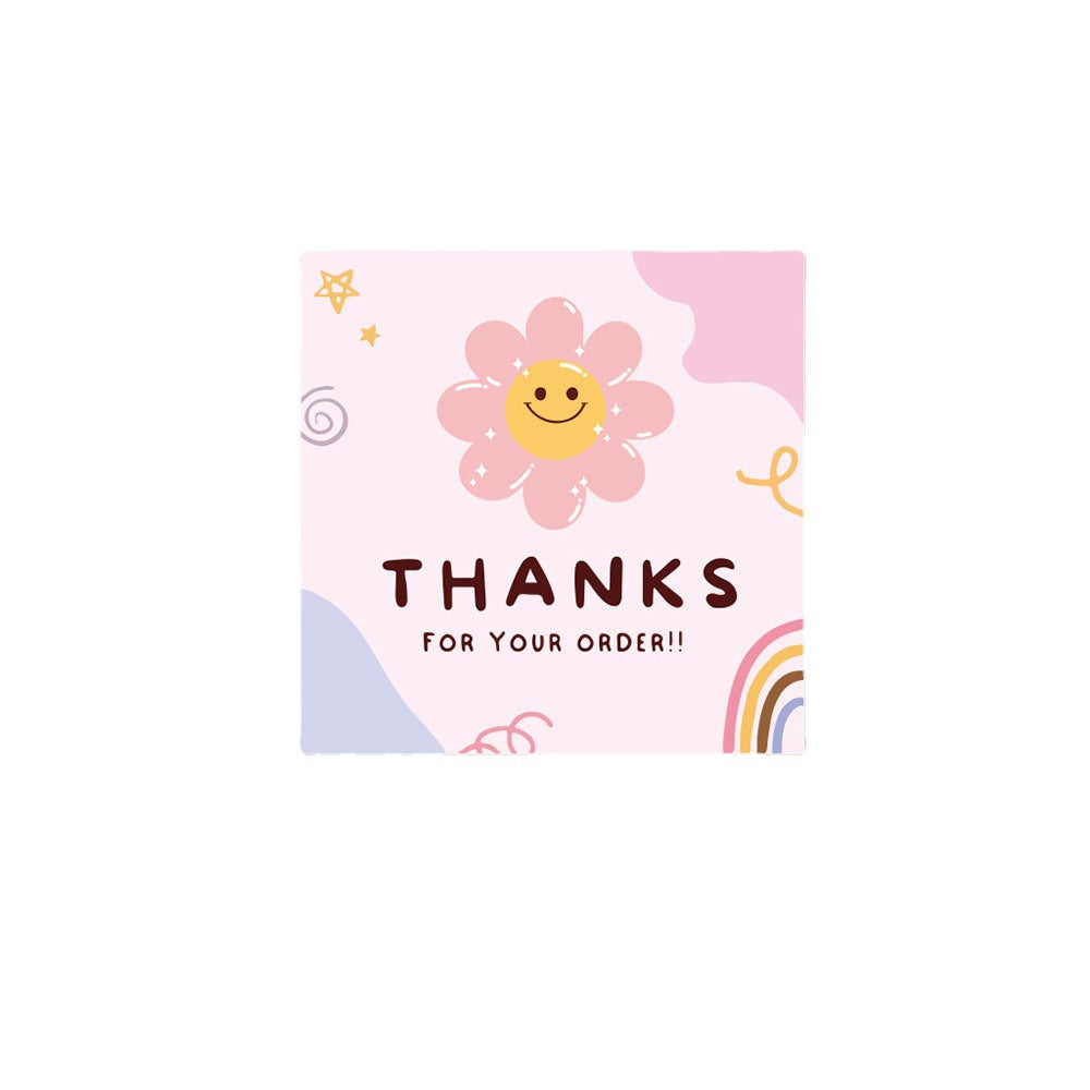50 PcsPack Square Simple Thank-you Card Coated Paper Business Cards