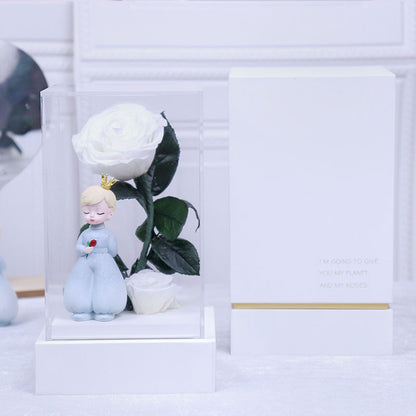 The Little Prince Eternal Life Flower Transparent Acrylic Gift Box