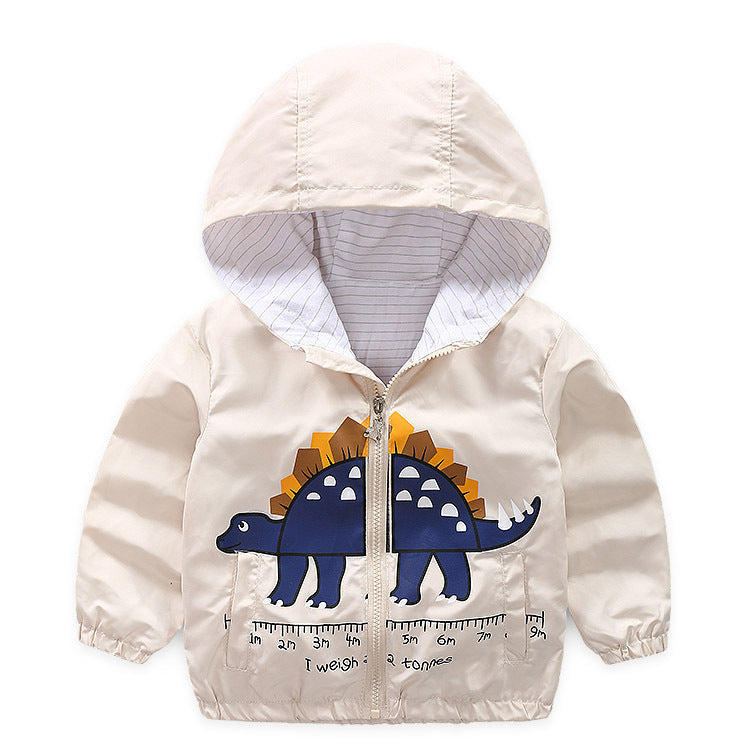 Children's dinosaur cartoon coat