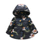 Girls' Hooded Fashion Printed Cotton-padded Jacket