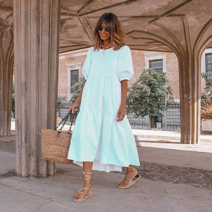 Loose plus size new big swing dress