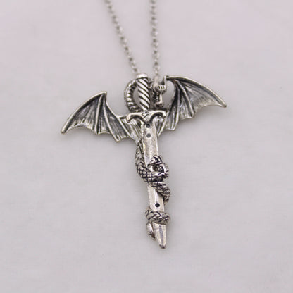 Glorious Dragon Pendant Necklace in the Dark Sword