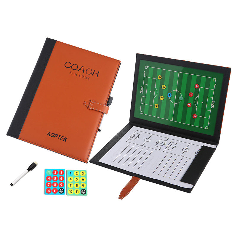 Football Tactics Board Plug-in PU Leather Cover Referee Teaching Board
