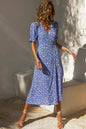 Fashion New Products V-neck Ladies Chiffon Dress