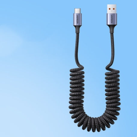 Data Cable Car Spring Telescopic USB Mobile Phone Android Charger Tapyc