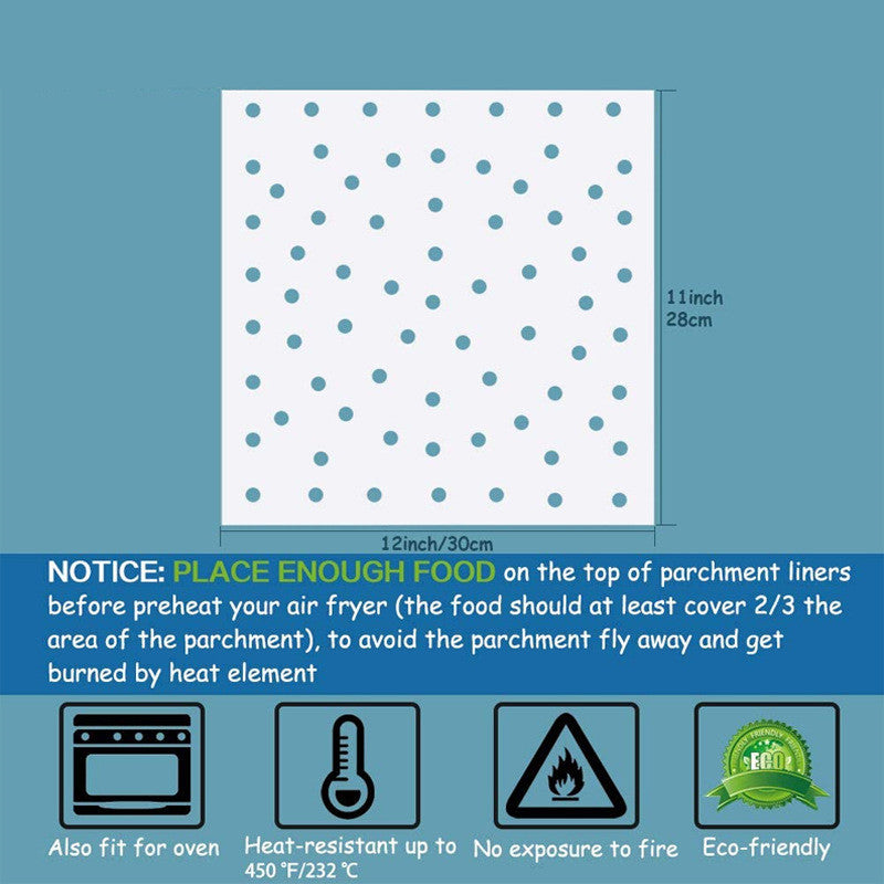 Rectangular Air Fryer Steamer Paper