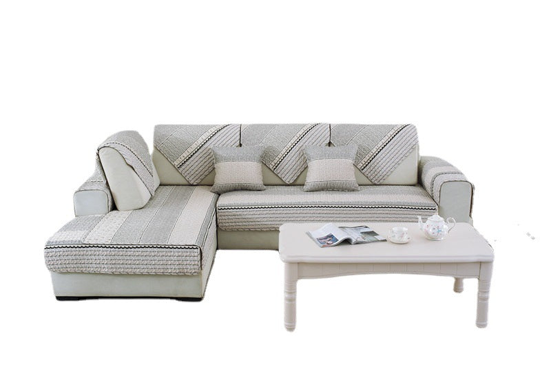 High-end Cotton Sofa Cushion Simple Cloth Modern Cotton Twill Four Seasons Non-slip Cushion Summer Sofa Covers