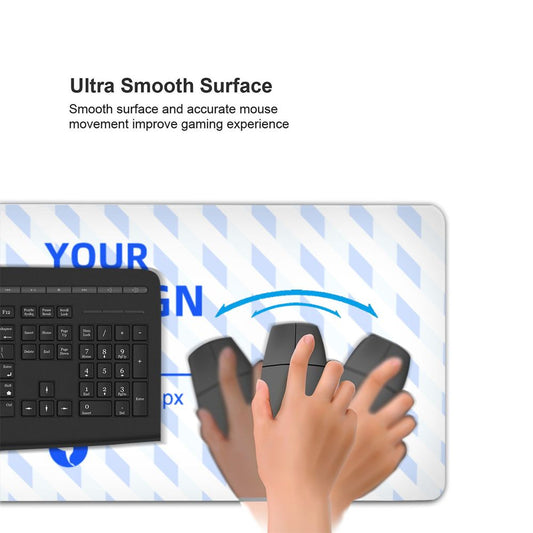 16x35.5in Horizontal Oversized Rubber Keyboard Pad