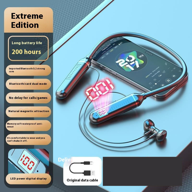 Neck Hanging Large Power G09 Digital Display Wireless Bluetooth Headset