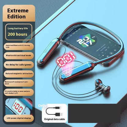 Neck Hanging Large Power G09 Digital Display Wireless Bluetooth Headset