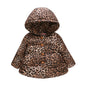 Girls' Hooded Fashion Printed Cotton-padded Jacket