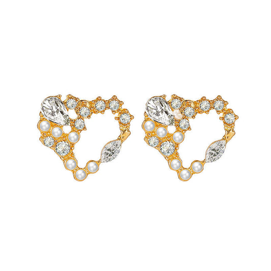 Personalized Simple High-end Earrings Sweet Heart-shaped Earrings