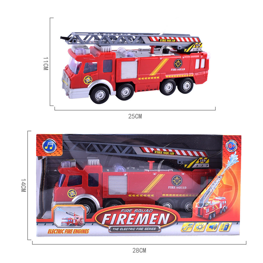 Simulation Can Spray Water Electric Universal Sound Light Fire Truck Toy