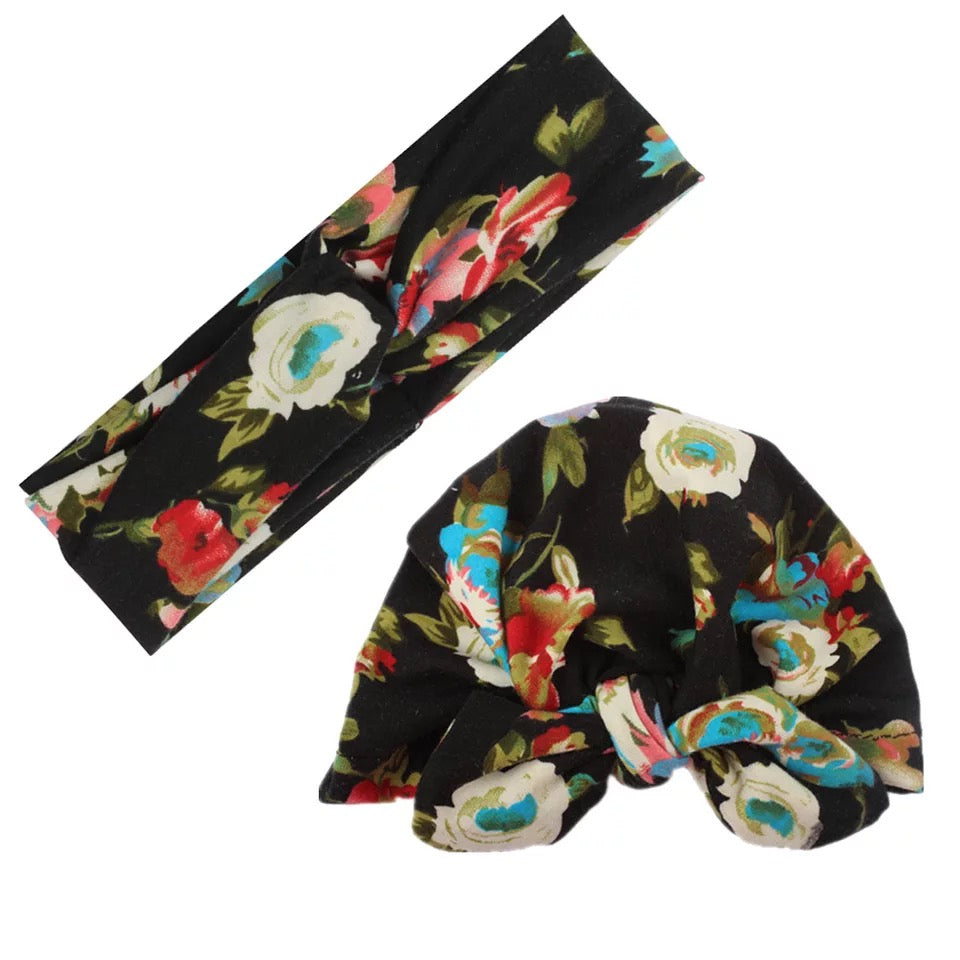 Floral print soft headband