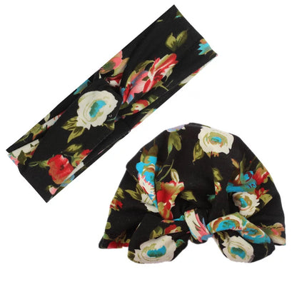Floral print soft headband