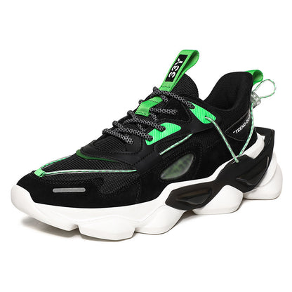 Thick soles heighten matching color shoes