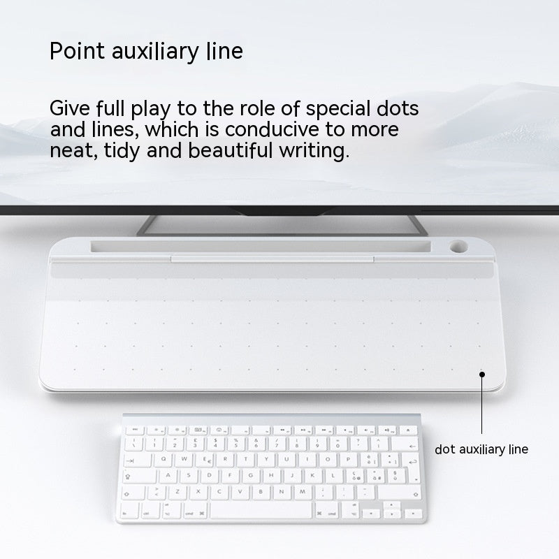 Computer Desktop Keyboard Portable Erasable Message Note Board Office Storage Box