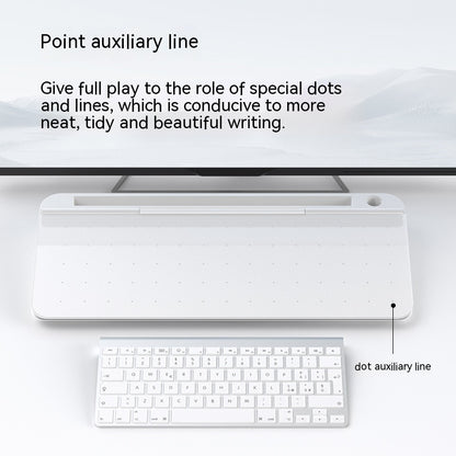 Computer Desktop Keyboard Portable Erasable Message Note Board Office Storage Box