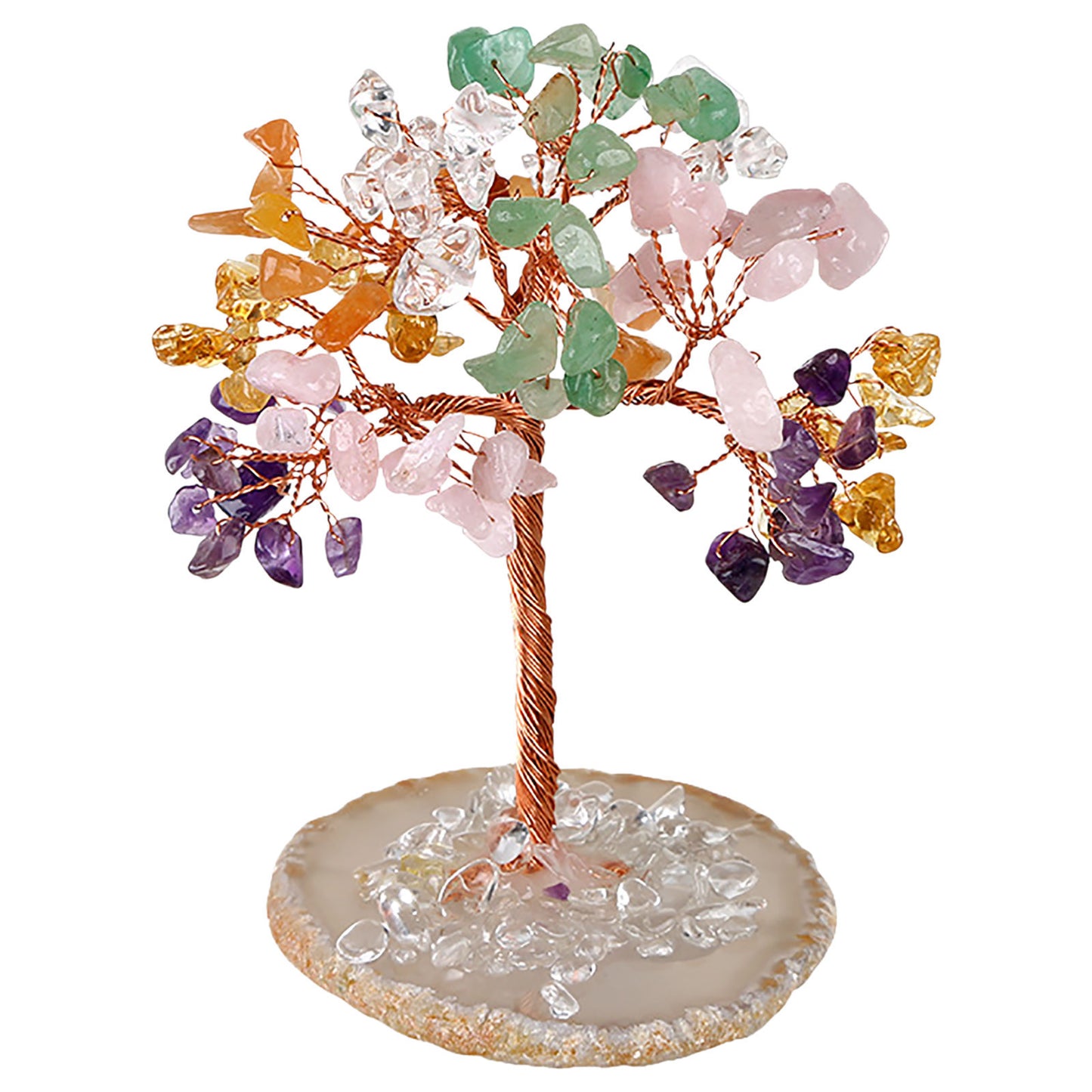 Handicraft Amethyst Crushed Stone Fortune Tree Decoration