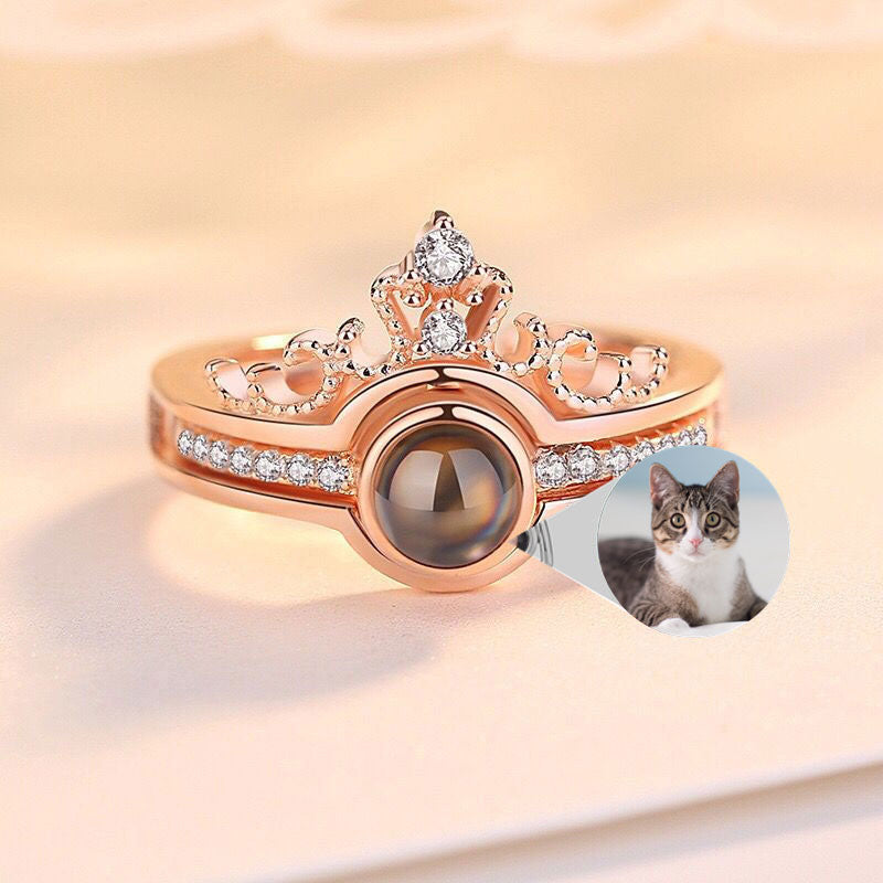 S925 Projection Personalized Photo Ring