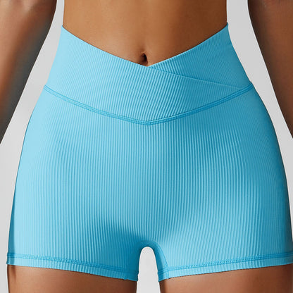 Summer Hip Lift Yoga Shorts High Waist Girls Outer Wear