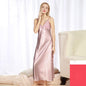 Women's Summer Plus Size Silk Pajamas Suspenders Nightdress