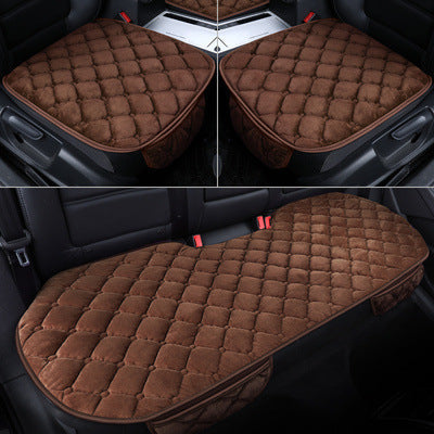 Winter Short Plush Backless Three-piece Seat Cushion
