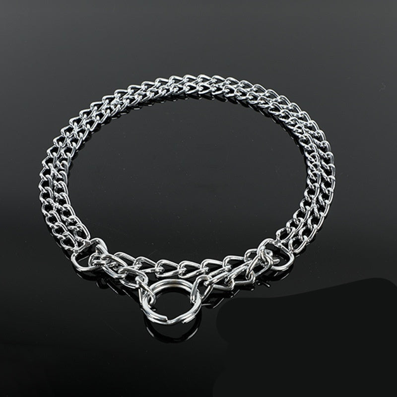 Dog Training Chain Pet Choke Collar Double Row Metal Chain
