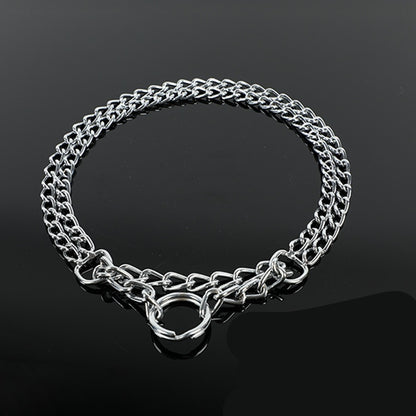 Dog Training Chain Pet Choke Collar Double Row Metal Chain