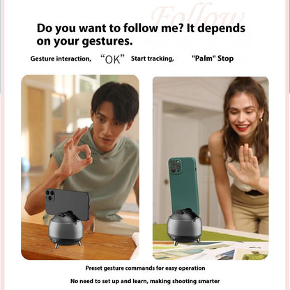 New Dual-axis Q8 Intelligent AI Face Recognition Automatic Mobile Phone Tracking Head Stabilizer