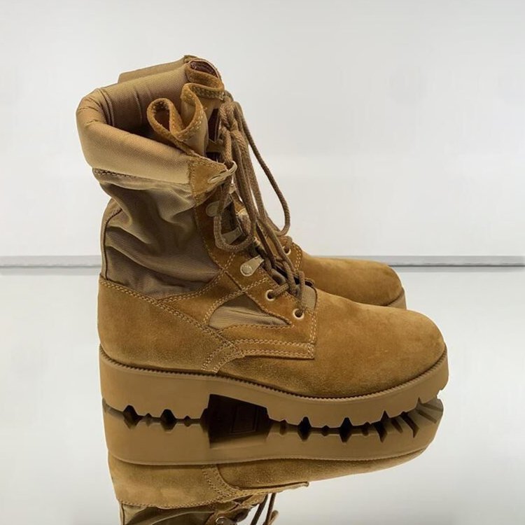 Lace-up Casual Solid Color Martin Boots