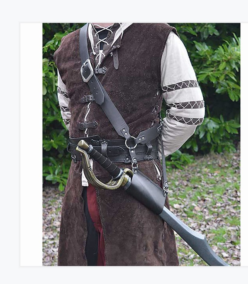 Crossbody Belt Buckle PU Sword Cover Stage Play