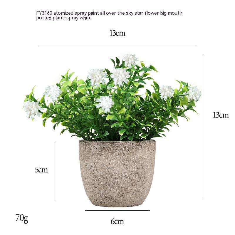 Simulation Starry Mini Pulp Pot Plastic Green Plant