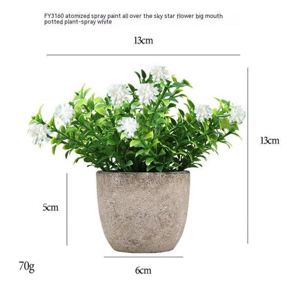 Simulation Starry Mini Pulp Pot Plastic Green Plant