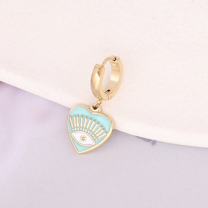 Fashion Personalized Dripping New Female With Hearts Eye Earrings