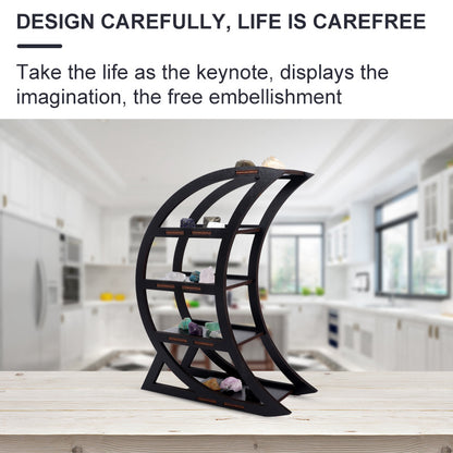 Crescent-shaped Table Decorative Shelf