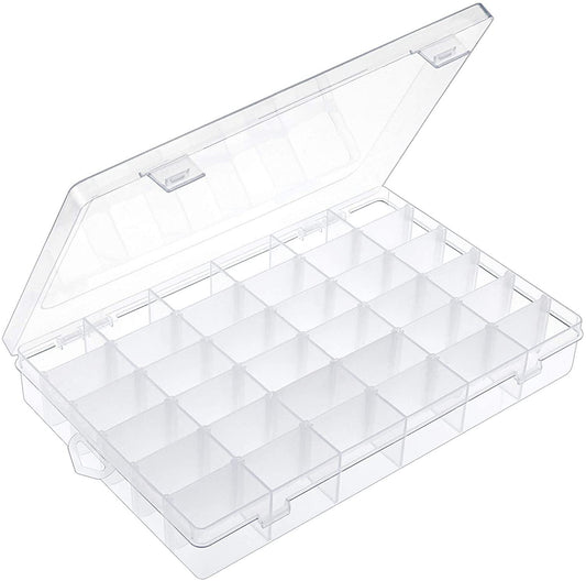 Cross-border 36 Grid Plastic Storage Box Craft Beads