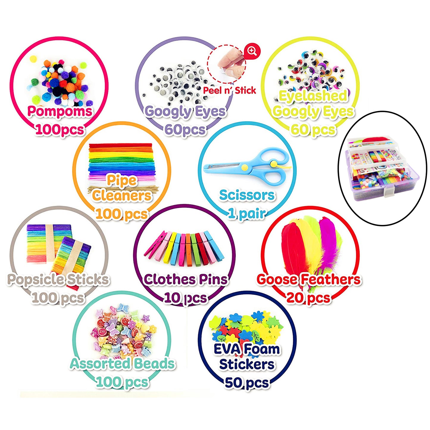 Multi-piece Children's Portable Treasure Box Gift Box DIY  Toys