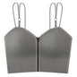 Fashion Zipper With Beautiful Back Suspender Vest