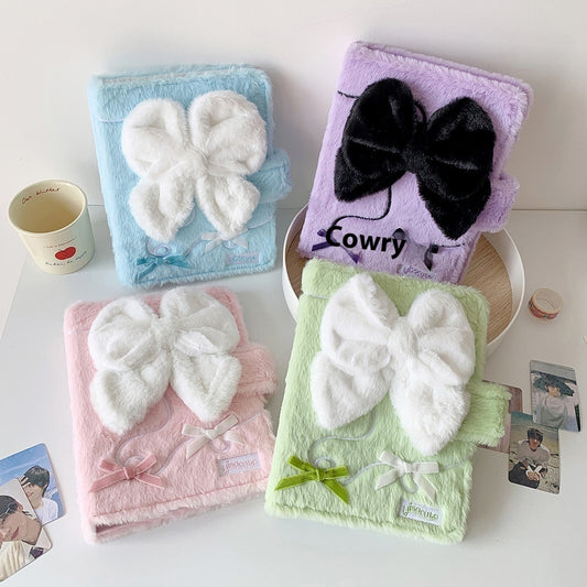 Four-grid Bow Plush Album Girl Star Chasing Storage Book