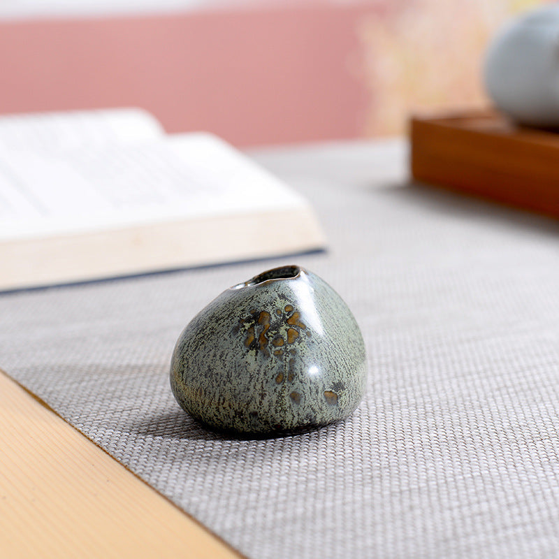 Retro Hydroponic Patina Flower Arrangement Mini Ceramic Small Vase