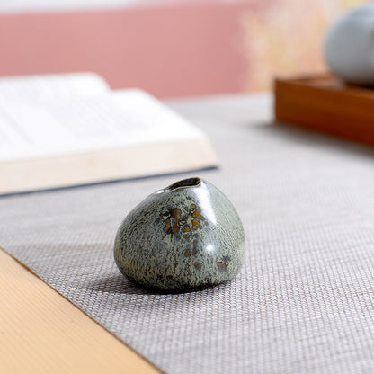 Retro Hydroponic Patina Flower Arrangement Mini Ceramic Small Vase