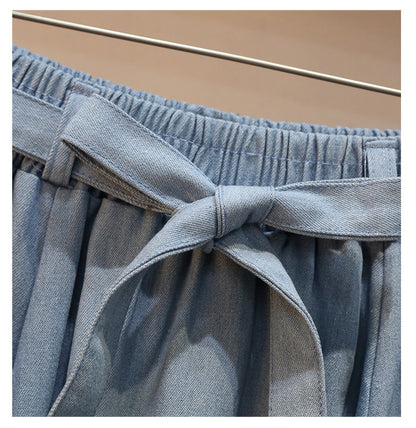 Plus Size Women's Loose And Slim Stitching Chiffon Top Suit